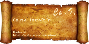 Csuta István névjegykártya